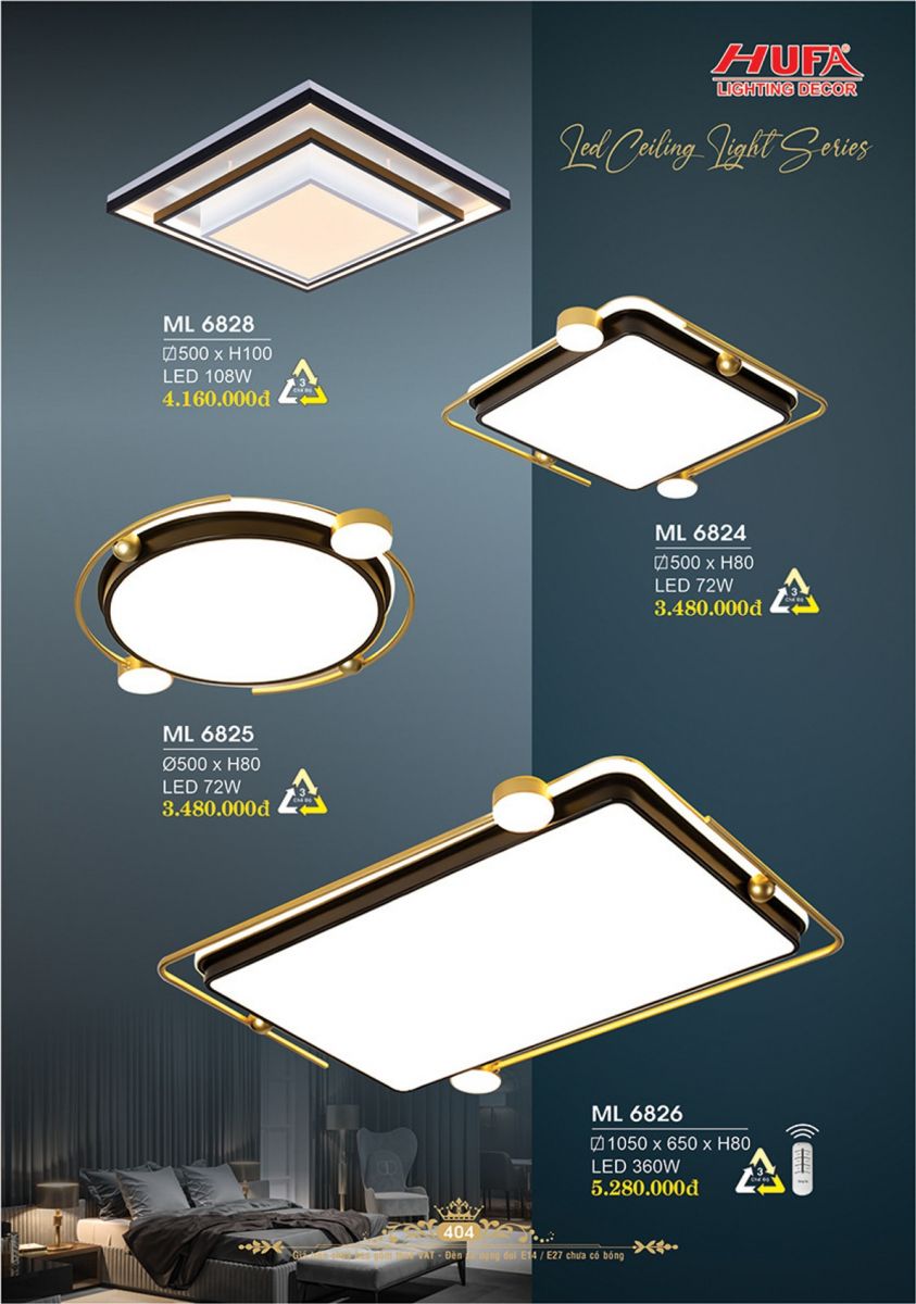 Đèn mâm LED Hufa ML 6828, ML 6824, ML 6825 ML 6826