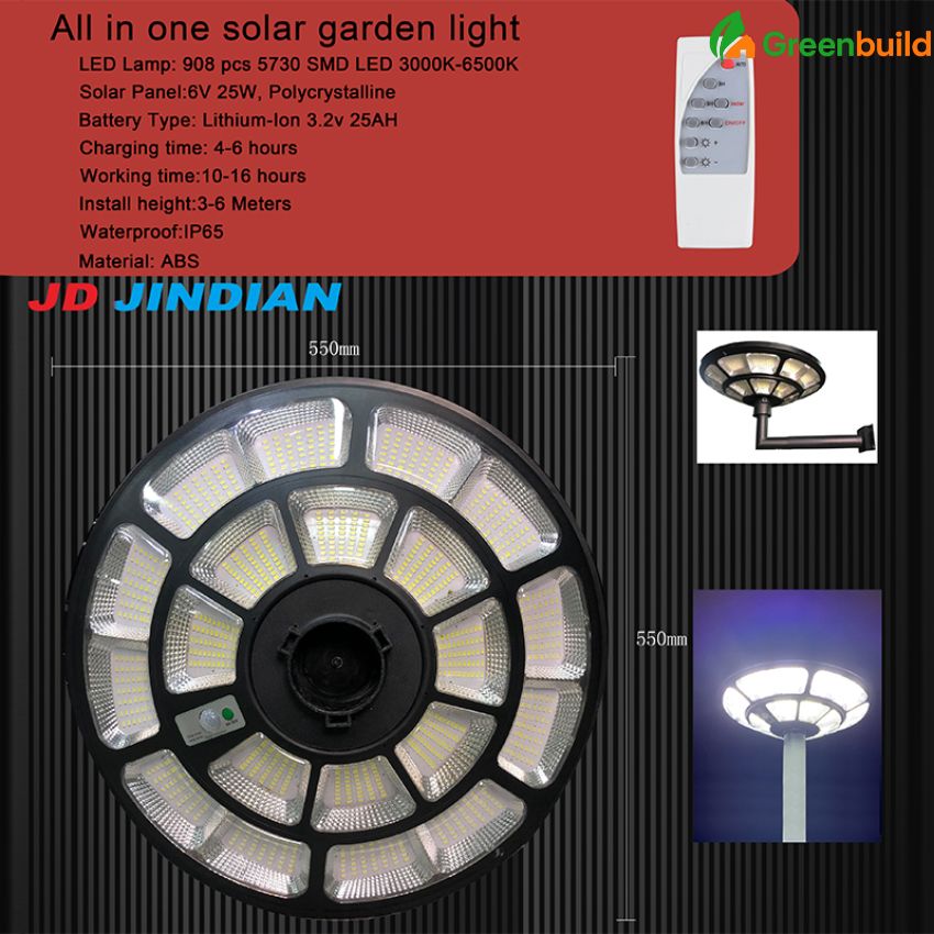 Đèn năng lượng mặt trời 1000W Jindian UFO 1000