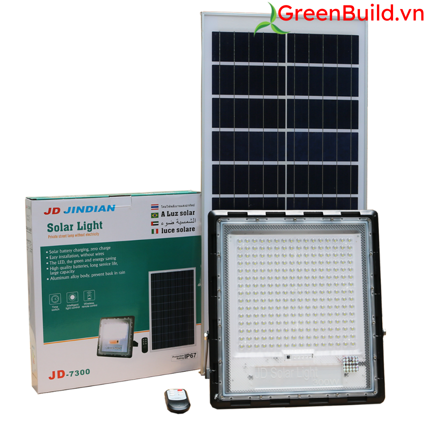 Đèn năng lượng mặt trời Jindian 70W JD 770, 120W JD 7120, 200W JD 7200, 300W JD 7300