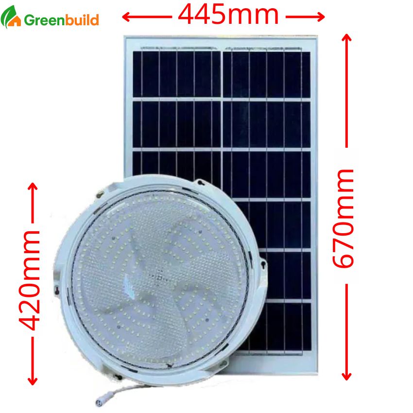 Đèn năng lượng mặt trời 1000W ốp trần Jindian DB OT1000