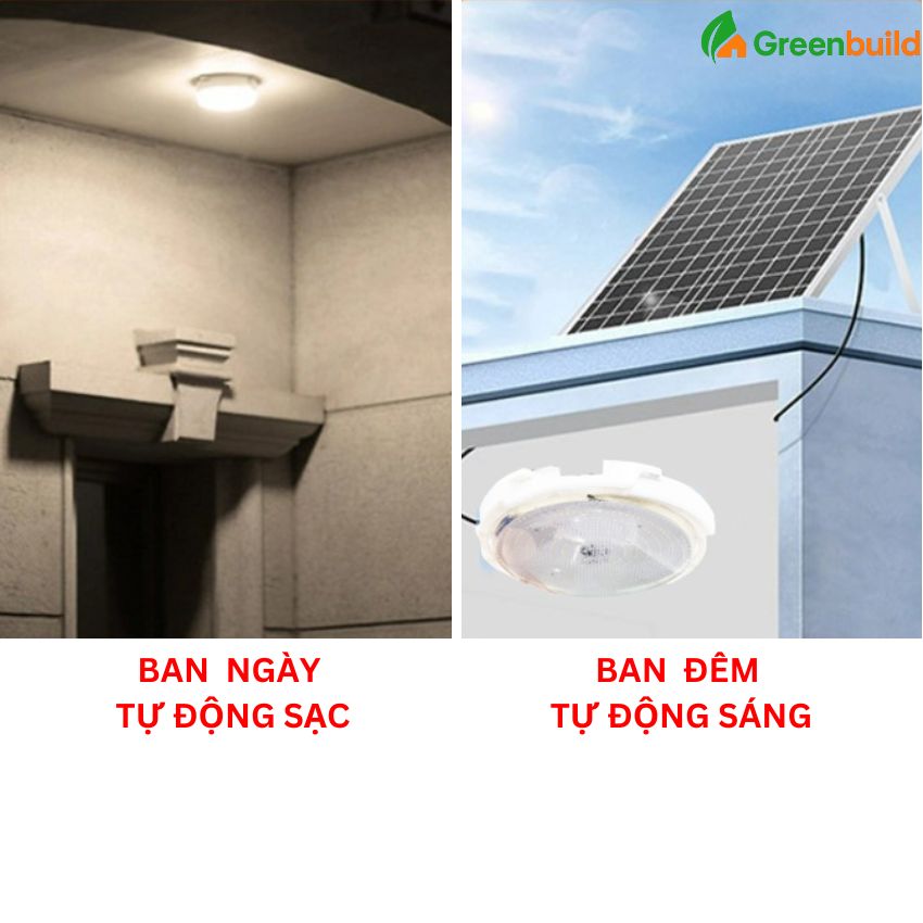Đèn năng lượng mặt trời 1000W ốp trần Jindian DB OT1000