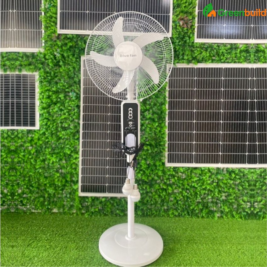 Quạt năng lượng mặt trời 20W, quạt Blue fan