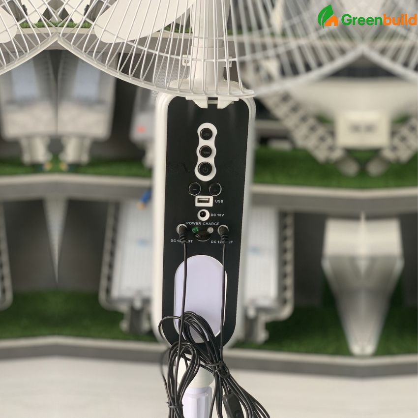 Quạt năng lượng mặt trời 20W, quạt Blue fan