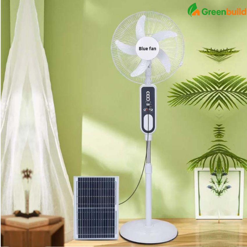 Quạt năng lượng mặt trời 20W, quạt Blue fan