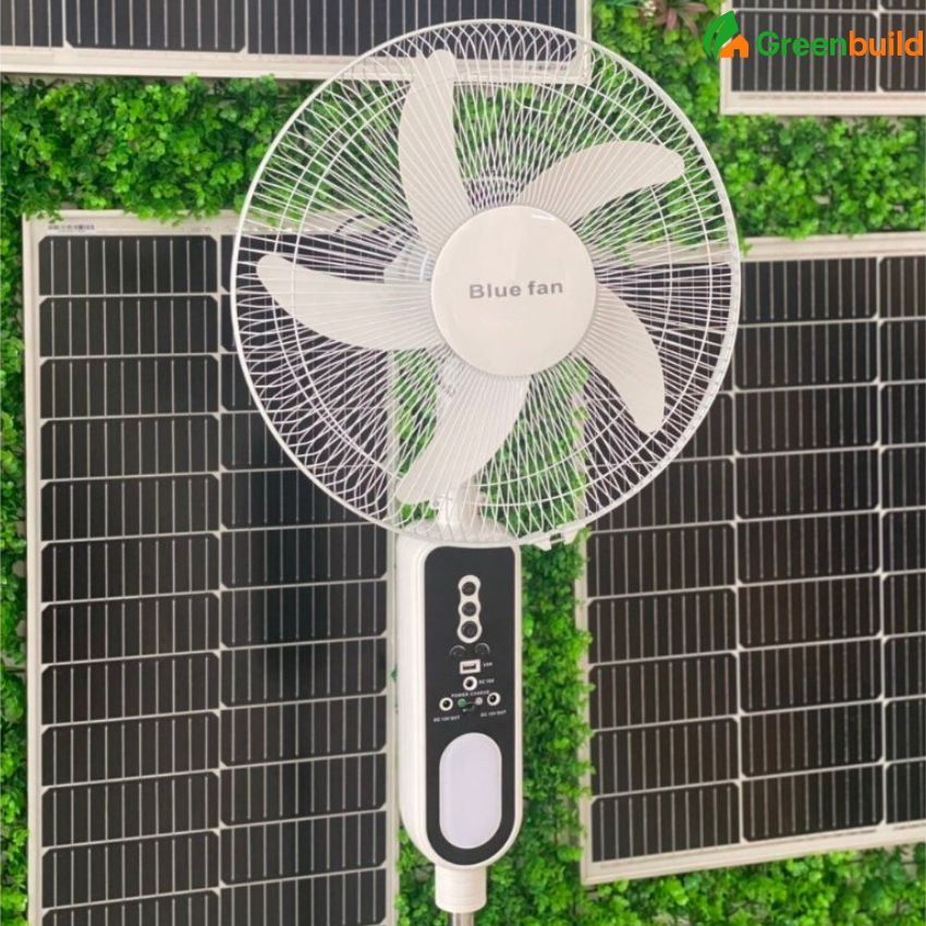 Quạt năng lượng mặt trời 20W, quạt Blue fan