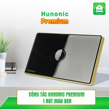 Công tắc Hunonic Premium 1 nút màu đen
