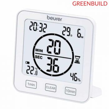 Nhiệt ẩm kế Beurer HM22, đồng hồ đo nhiệt độ, độ ẩm chính xác cao, màn hình LED rõ nét