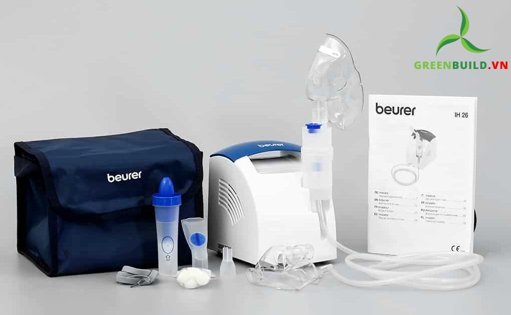 Máy xông khí dung Beurer IH26, máy xông mũi họng là một loại máy xông dạng phun sương, đưa sương mịn thoát ra khỏi bầu xông, giúp hỗ trợ điều trị các bệnh liên quan đến đường hô hấp
