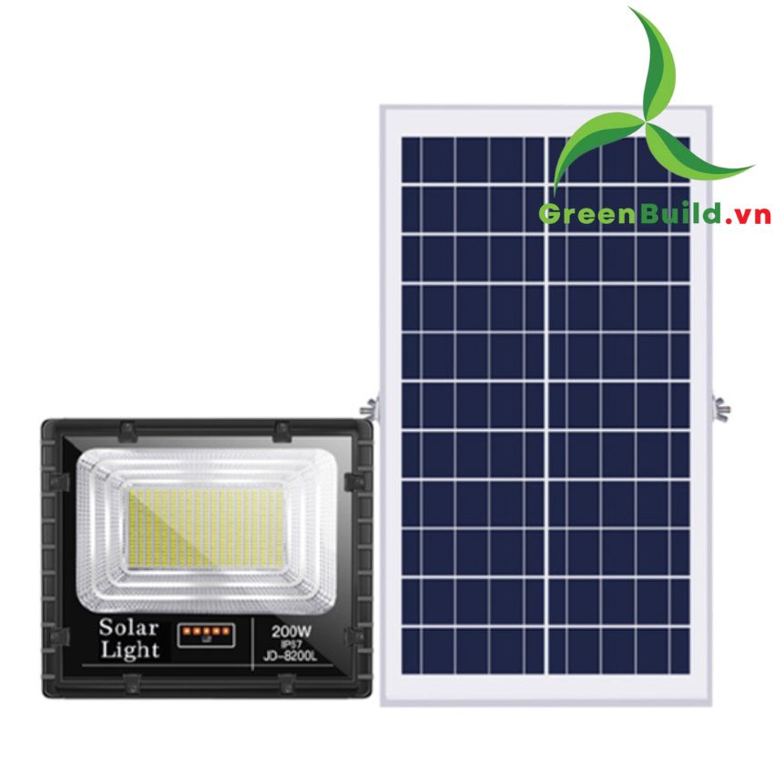 Greenbuild - Đèn pha năng lượng mặt trời Jindian JD 8200L - Greenbuild - Đèn năng lượng mặt trời Jindian JD-8200L