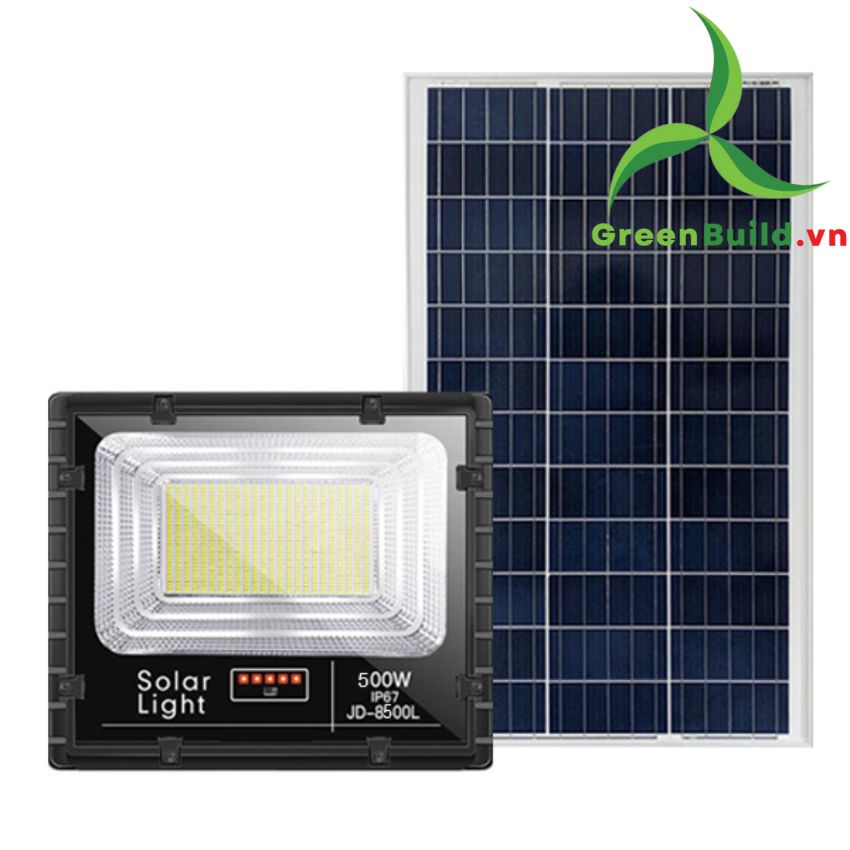 Greenbuild - Đèn pha năng lượng mặt trời Jindian JD 8500L new - Đèn năng lượng mặt trời Jindian JD-8500L new