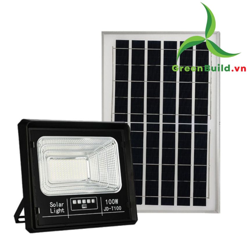 Greenbuild - Đèn pha năng lượng mặt trời Jindian JD T100 (100W) - đèn năng lượng mặt trời Jindian JD-T100