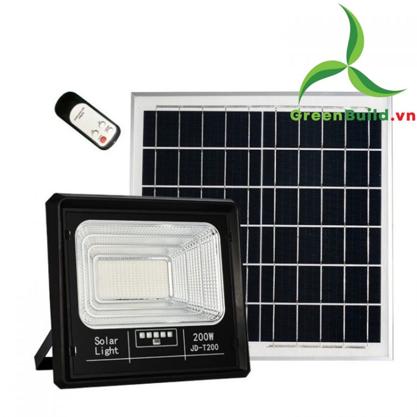 GreenBuild - Đèn pha năng lượng mặt trời Jindian JD T200 - Đèn năng lượng mặt trời Jindian JD-T200